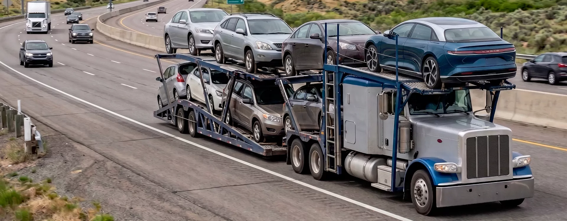 Vehicle carrier transporting cars from North Carolina to Florida